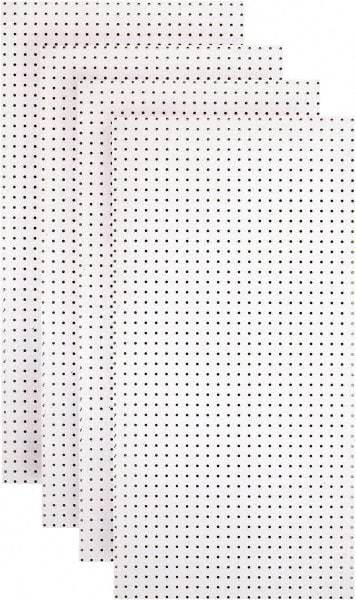 Triton - 24" Wide x 48" High Peg Board Storage Board - 4 Panels, Hardboard, White - Industrial Tool & Supply