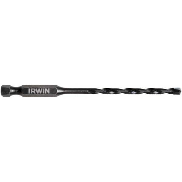 Irwin - 5/32" Diam, Hex Shank, Carbide-Tipped Rotary & Hammer Drill Bit - Industrial Tool & Supply