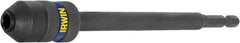 Irwin - 1/4" Drive Standard Socket Extension - 6" OAL, Black Oxide Finish - Industrial Tool & Supply