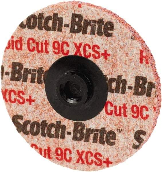 3M - 3" Disc Diam, Aluminum Oxide Quick Change Disc - Type R Attaching System, Nonwoven, Maroon, Medium Grade, 18,000 RPM - Industrial Tool & Supply