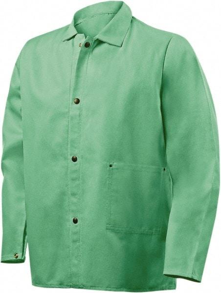 Steiner - Size 6XL Flame Resistant/Retardant Jacket - Green, Cotton, Snaps Closure - Industrial Tool & Supply