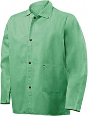 Steiner - Size 6XL Flame Resistant/Retardant Jacket - Green, Cotton, Snaps Closure - Industrial Tool & Supply