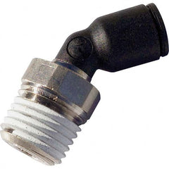 Legris - Plastic Push-To-Connect Tube Fittings Type: Male Elbow 45 Degree Tube Outside Diameter (Inch): 3/16 - Industrial Tool & Supply