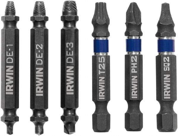 Irwin - 3 Piece Bolt Extractor Set - Clam Shell - Industrial Tool & Supply