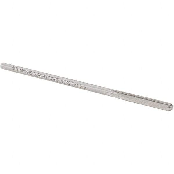 Alvord Polk - #30 Cobalt 4 Flute Chucking Reamer - Straight Flute, 0.119" Straight Shank, 7/8" Flute Length, 3-1/2" OAL - Industrial Tool & Supply