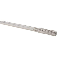 Alvord Polk - 13mm High Speed Steel 6 Flute Chucking Reamer - Spiral Flute, 0.4355" Straight Shank, 2" Flute Length, 8" OAL - Industrial Tool & Supply