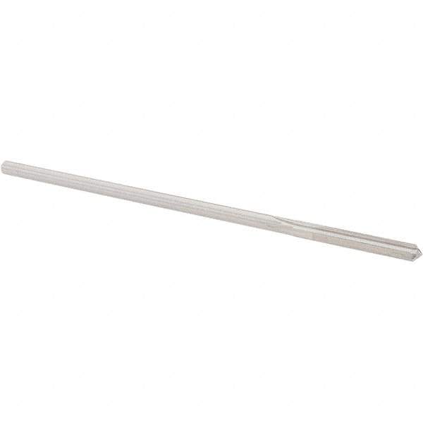 Alvord Polk - 0.118" High Speed Steel 4 Flute Chucking Reamer - Straight Flute, 0.112" Straight Shank, 7/8" Flute Length, 3-1/2" OAL - Industrial Tool & Supply