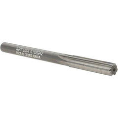 Alvord Polk - 6mm Solid Carbide 6 Flute Chucking Reamer - Straight Flute, Straight Shank, 1" Flute Length, 3" OAL - Industrial Tool & Supply
