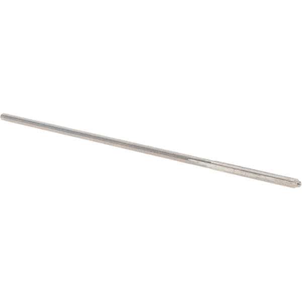 Alvord Polk - 0.071" High Speed Steel 4 Flute Chucking Reamer - Straight Flute, 0.066" Straight Shank, 3/4" Flute Length, 3" OAL - Industrial Tool & Supply