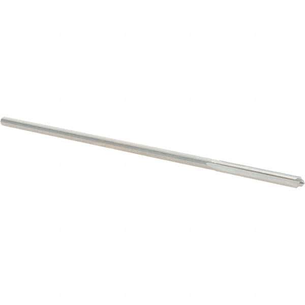 Alvord Polk - 0.101" High Speed Steel 4 Flute Chucking Reamer - Straight Flute, 0.095" Straight Shank, 7/8" Flute Length, 3-1/2" OAL - Industrial Tool & Supply