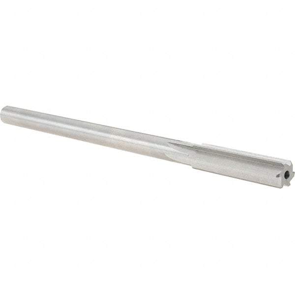 Alvord Polk - 0.4415" High Speed Steel 6 Flute Chucking Reamer - Straight Flute, 0.373" Straight Shank, 1-3/4" Flute Length, 7" OAL - Industrial Tool & Supply