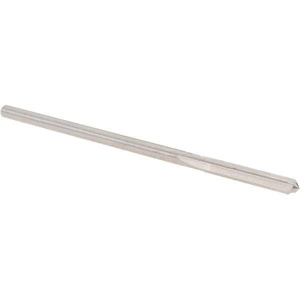 Alvord Polk - 0.1555" High Speed Steel 4 Flute Chucking Reamer - Straight Flute, 0.146" Straight Shank, 1" Flute Length, 4" OAL - Industrial Tool & Supply