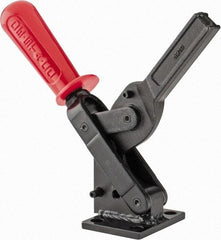 De-Sta-Co - 1,601 Lb Holding Capacity, Vertical Handle, Manual Hold Down Toggle Clamp - 71° Handle Movement, 132° Bar Opening, Solid Bar, Flanged Base, Oxide Finish, Forged Alloy Steel - Industrial Tool & Supply