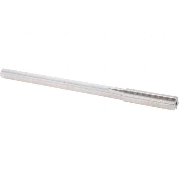 Alvord Polk - 0.441" High Speed Steel 6 Flute Chucking Reamer - Straight Flute, 0.373" Straight Shank, 1-3/4" Flute Length, 7" OAL - Industrial Tool & Supply