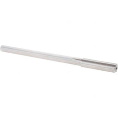 Alvord Polk - 0.441" High Speed Steel 6 Flute Chucking Reamer - Straight Flute, 0.373" Straight Shank, 1-3/4" Flute Length, 7" OAL - Industrial Tool & Supply