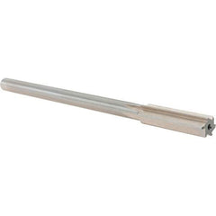 Alvord Polk - 0.472" High Speed Steel 6 Flute Chucking Reamer - Straight Flute, 0.4355" Straight Shank, 2" Flute Length, 8" OAL - Industrial Tool & Supply