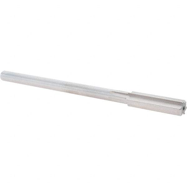 Alvord Polk - 0.474" High Speed Steel 6 Flute Chucking Reamer - Straight Flute, 0.4355" Straight Shank, 2" Flute Length, 8" OAL - Industrial Tool & Supply