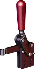 De-Sta-Co - 1,574 Lb Holding Capacity, Vertical Handle, Manual Hold Down Toggle Clamp - 90° Handle Movement, 120° Bar Opening, Solid Bar, Straight Base, Oxide Finish, Forged Alloy Steel - Industrial Tool & Supply