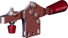De-Sta-Co - 202 Lb Holding Capacity, Horizontal Handle, Manual Hold Down Toggle Clamp - 61° Handle Movement, 91° Bar Opening, U-Bar, Straight Base, Carbon Steel - Industrial Tool & Supply