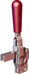 De-Sta-Co - 375 Lb Holding Capacity, Vertical Handle, Manual Hold Down Toggle Clamp - 57° Handle Movement, 99° Bar Opening, U-Bar, Straight Base, Carbon Steel - Industrial Tool & Supply
