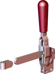 De-Sta-Co - 499 Lb Holding Capacity, Vertical Handle, Manual Hold Down Toggle Clamp - 57° Handle Movement, 99° Bar Opening, Solid Bar, Straight Base, Carbon Steel - Industrial Tool & Supply