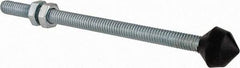 De-Sta-Co - 5/16-18 Carbon Steel Cap Tip Clamp Spindle Assembly - 120.65mm Thread Length, 139.7mm OAL, Cone Cushion Cap, 0.63" Tip Surface Diam, Use with Toggle Clamps - Industrial Tool & Supply
