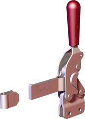 De-Sta-Co - 1,401 Lb Holding Capacity, Vertical Handle, Manual Hold Down Toggle Clamp - 66° Handle Movement, 78° Bar Opening, Solid Bar, Straight Base, Carbon Steel - Industrial Tool & Supply