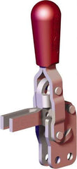 De-Sta-Co - 200 Lb Holding Capacity, Vertical Handle, Manual Hold Down Toggle Clamp - 65° Handle Movement, 105° Bar Opening, U-Bar, Straight Base, Carbon Steel - Industrial Tool & Supply