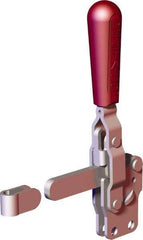 De-Sta-Co - 499 Lb Holding Capacity, Vertical Handle, Manual Hold Down Toggle Clamp - 57° Handle Movement, 90° Bar Opening, Solid Bar, Straight Base, Carbon Steel - Industrial Tool & Supply