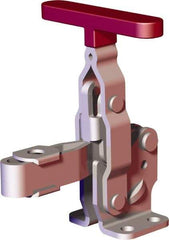 De-Sta-Co - 375 Lb Holding Capacity, Vertical Handle, Manual Hold Down Toggle Clamp - 57° Handle Movement, 99° Bar Opening, U-Bar, Flanged Base, Carbon Steel - Industrial Tool & Supply