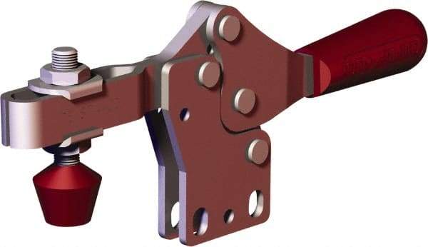 De-Sta-Co - 499 Lb Holding Capacity, Horizontal Handle, Manual Hold Down Toggle Clamp - 56° Handle Movement, 91° Bar Opening, U-Bar, Straight Base, Carbon Steel - Industrial Tool & Supply