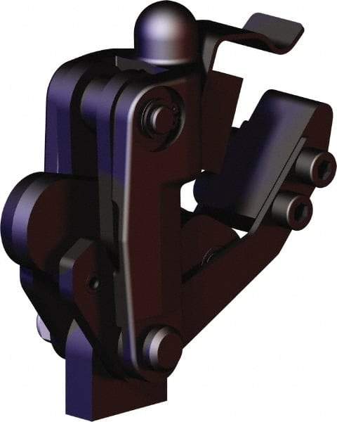 De-Sta-Co - 1,574 Lb Holding Capacity, Vertical Handle, Manual Hold Down Toggle Clamp - 200° Bar Opening, Weldable Base, Oxide Finish, Forged Alloy Steel - Industrial Tool & Supply