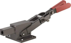 De-Sta-Co - 5,800.07 Lb Load Capacity, Flanged Base, Carbon Steel, Standard Straight Line Action Clamp - 4 Mounting Holes, 0.41" Mounting Hole Diam, 0.41" Plunger Diam, Straight Handle - Industrial Tool & Supply
