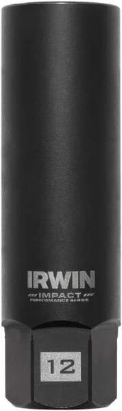 Irwin - 3/8" Drive Reverse Spiral Flute Hex Bolt Remover - 1/4" Hex, 2-1/2" OAL - Industrial Tool & Supply