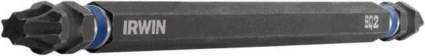 Irwin - #2" Square Size Torx/Square Bit - 1/4" Hex Drive, 6" OAL - Industrial Tool & Supply