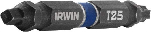 Irwin - #2" Square Size Torx/Square Bit - 1/4" Hex Drive, 2-3/8" OAL - Industrial Tool & Supply
