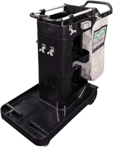 Unger - 35 Gal Plastic Janitor Cart - 22-1/2" Width - Industrial Tool & Supply