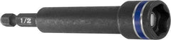 Irwin - 1/2" Magnetic Nutsetter - 1/4" Hex Drive, 4" OAL, 3/4" Socket Nose Diam - Industrial Tool & Supply