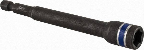 Irwin - 5/16" Magnetic Nutsetter - 1/4" Hex Drive, 4" OAL, 1/2" Socket Nose Diam - Industrial Tool & Supply