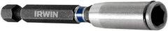 Irwin - 1/4" Drive, Magnetic Holder with C-Ring Screwdriver Bit - 2" OAL - Industrial Tool & Supply