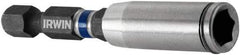 Irwin - 1/4" Drive, Magnetic Holder with C-Ring Screwdriver Bit - 3" OAL - Industrial Tool & Supply