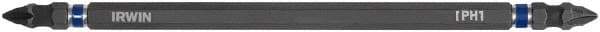 Irwin - #1 x #1 D/E Phillips Screwdriver Bit - 1/4" Hex Drive, 6" OAL - Industrial Tool & Supply