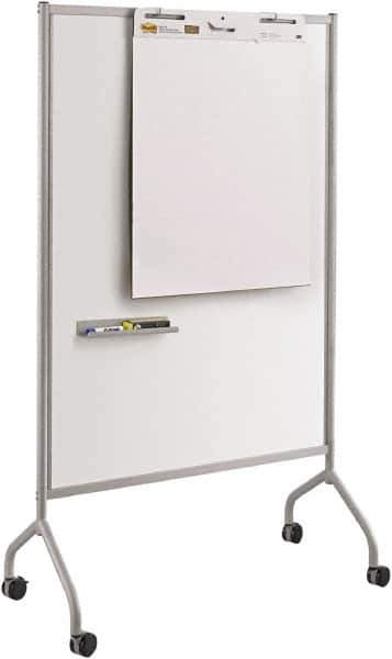 Safco - 72" High x 42" Wide Magnetic Wet/Dry Erase - Steel, 21-1/2" Deep, Includes Magnetic Accessory Tray, Dry Erase Markers, Eraser & Easel Pad Hooks - Industrial Tool & Supply
