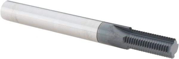 Scientific Cutting Tools - 7/16-24 Thread, 3/8" Shank Diam, AlTiN+ Coating, Solid Carbide Straight Flute Thread Mill - 4 Flutes, 3-1/2" OAL, 7/16" Min Noml Diameter - Industrial Tool & Supply
