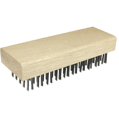 Butcher Block Brush, Flat Wire Fill, 1-1/4″ Trim Length - Industrial Tool & Supply