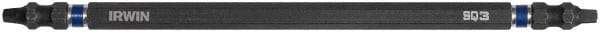Irwin - #2 x #3" Square Size D/E Square Recess Screwdriver Bit - 1/4" Hex Drive, 6" OAL - Industrial Tool & Supply