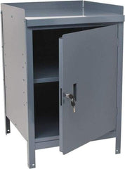 Value Collection - 1 Shelf Combination Storage Cabinet & Work Table - Gray, 24" Wide x 34" High - Industrial Tool & Supply