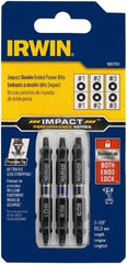 Irwin - 3 Piece, Square Handle, Double End Bit Set - #1 to #3 - Industrial Tool & Supply