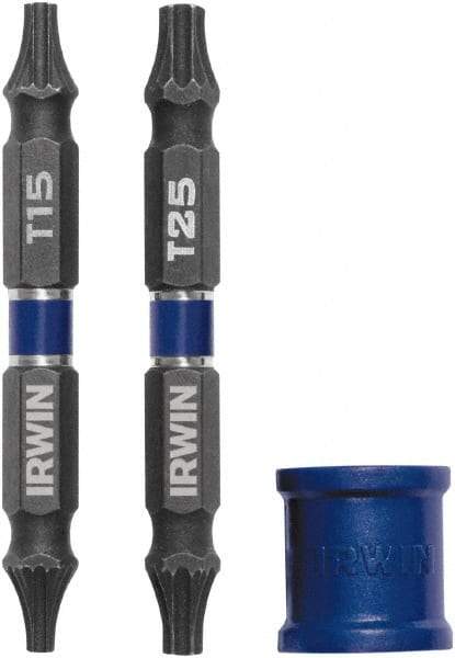 Irwin - 3 Piece, Torx Handle, Double End Bit Set - No. 2 Phillips - Industrial Tool & Supply