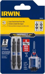 Irwin - 3 Piece, Square Handle, Double End Bit Set - #1 to #3 - Industrial Tool & Supply
